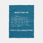 Funny Architectural Civil Engineering Engineer Fleece Deken (Voorkant)