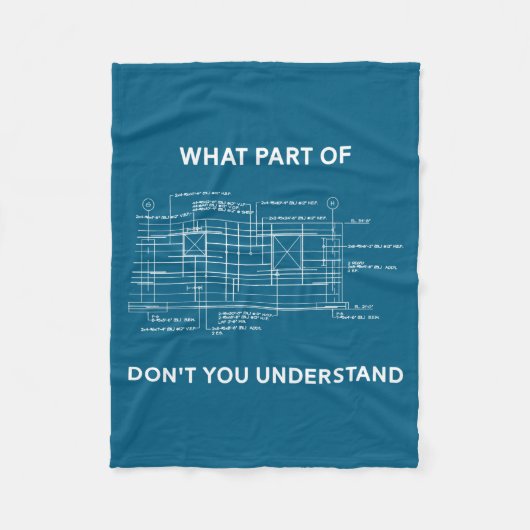 Funny Architectural Civil Engineering Engineer  Fleece Deken (Voorkant)