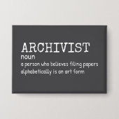 Funny Archivist Definition Button (Voorkant)