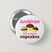 Funny Archivist Ronde Button 5,7 Cm (Voorkant /achterkant)
