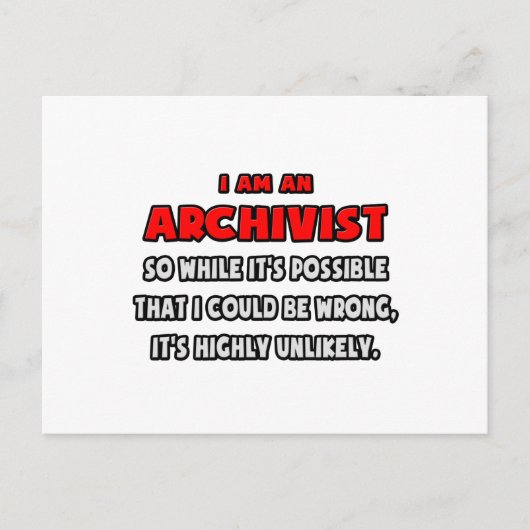 Funny Archivist ... Zeer onwaarschijnlijk Briefkaart (Voorkant)