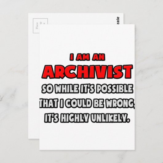 Funny Archivist ... Zeer onwaarschijnlijk Briefkaart (Voorkant / Achterkant)