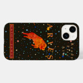 Funny Aries Zodiac Black Red, gepersonaliseerd Case-Mate iPhone Case (Achterkant (horizontaal))