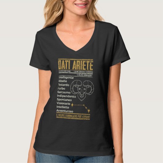 Funny Aries Zodiac Sign T-shirt (Voorkant)
