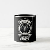 Funny Aries Zodiac Sign Two-Tone Coffee Mok (Center)