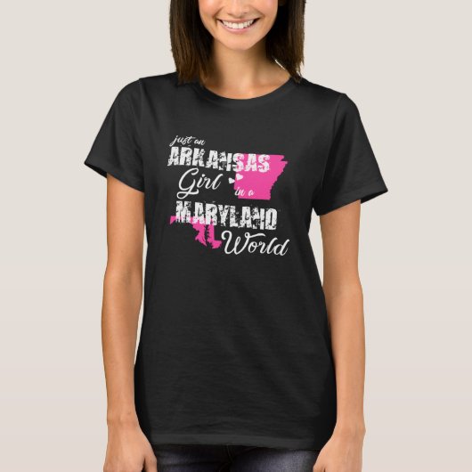 Funny Arkansas Shirten Gewoon een Arkansas meisje  T-shirt (Voorkant)