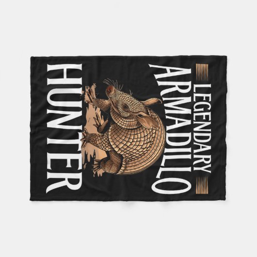 Funny Armadillo Animal Legendary Armadillo Hunter  Fleece Deken (Voorkant (Horizontaal))