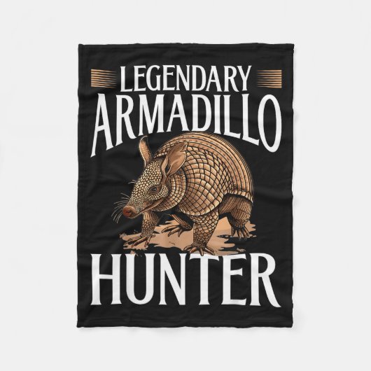 Funny Armadillo Animal Legendary Armadillo Hunter  Fleece Deken (Voorkant)