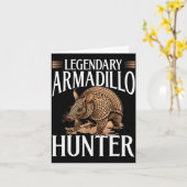 Funny Armadillo Animal Legendary Armadillo Hunter Kaart (Gele Bloem)