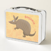 Funny armadillo happy cartoon illustratie (Achterkant)
