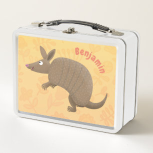 Funny armadillo happy cartoon illustratie