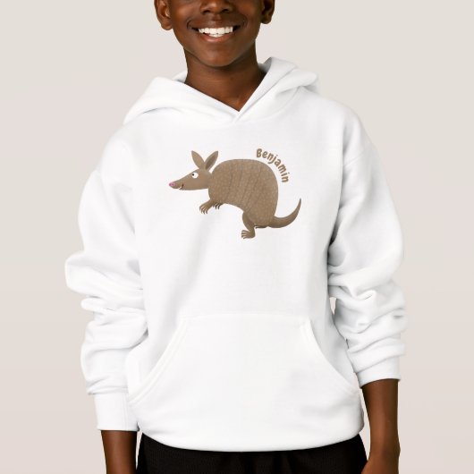 Funny armadillo happy cartoon illustratie (Voorkant)