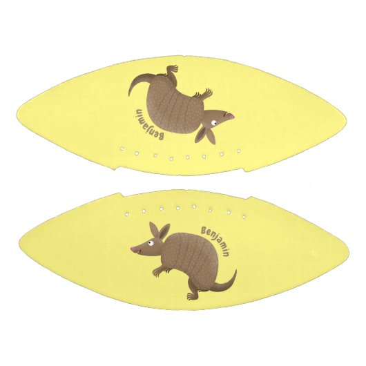 Funny armadillo happy cartoon illustratie american football (Panelen)