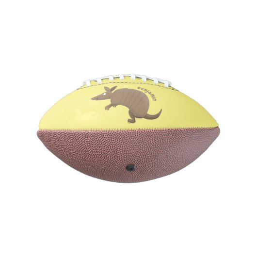 Funny armadillo happy cartoon illustratie american football (Gedraaid 270)