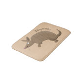 Funny armadillo happy cartoon illustratie badmat (Gekanteld)