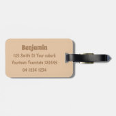 Funny armadillo happy cartoon illustratie bagagelabel (Achterkant horizontaal)