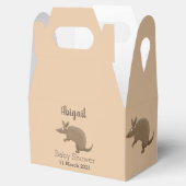 Funny armadillo happy cartoon illustratie bedankdoosjes (Geopend)