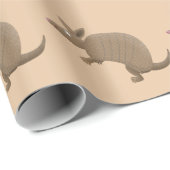 Funny armadillo happy cartoon illustratie cadeaupapier (Rol Hoek)