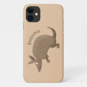 Funny armadillo happy cartoon illustratie Case-Mate iPhone case (Achterkant)