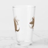 Funny armadillo happy cartoon illustratie glas (Links)