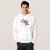 Funny armadillo happy cartoon illustratie hoodie (Voorkant volledig)