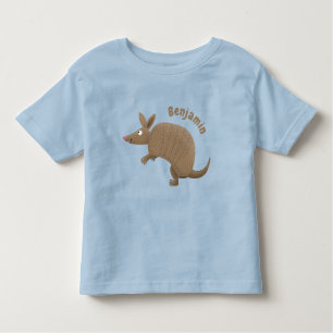 Funny armadillo happy cartoon illustratie kinder shirts