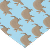 Funny armadillo happy cartoon illustratie korte tafelloper (Hoek)