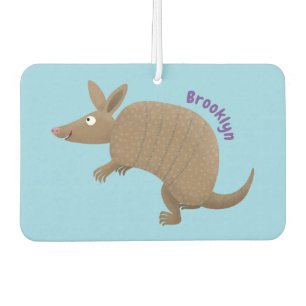 Funny armadillo happy cartoon illustratie luchtverfrisser