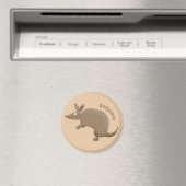 Funny armadillo happy cartoon illustratie magneet (Insitu (Vaatwasser))