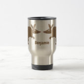 Funny armadillo happy cartoon illustratie reisbeker (Center)