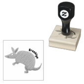 Funny armadillo happy cartoon illustratie rubberstempel (Gestempeld)