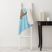 Funny armadillo happy cartoon illustratie sherpa deken (In situ)