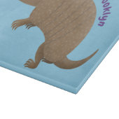 Funny armadillo happy cartoon illustratie snijplank (Hoek)