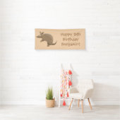 Funny armadillo happy cartoon illustratie spandoek (Insitu)