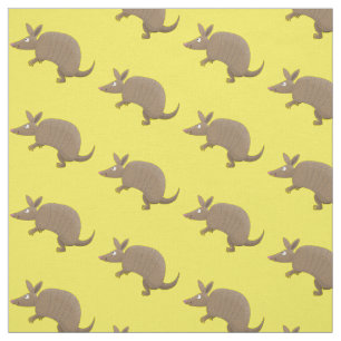 Funny armadillo happy cartoon illustratie stof
