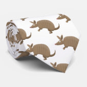 Funny armadillo happy cartoon illustratie stropdas (Opgerold)