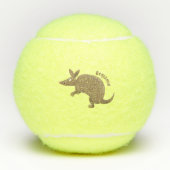 Funny armadillo happy cartoon illustratie tennisballen (Voorkant)