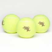 Funny armadillo happy cartoon illustratie tennisballen (Multi)