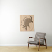 Funny armadillo happy cartoon illustratie wandkleed (In situ)