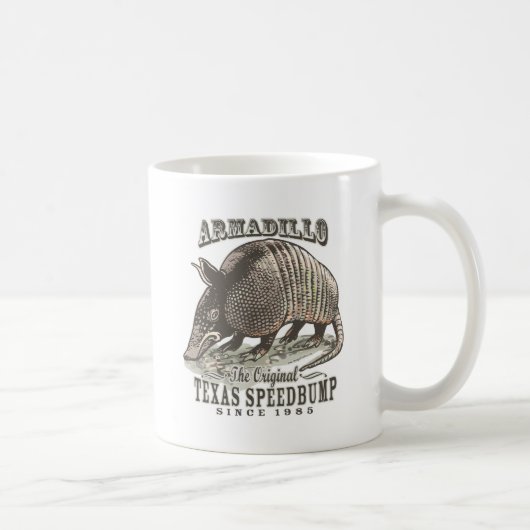 Funny Armadillo Speedbbulten van Mudge Studios Koffiemok (Rechts)