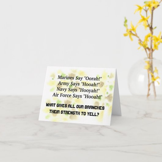 Funny Armed Forces of Militaire Kaart van de Opwaa (Gele Bloem)