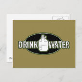 Funny Army "Drink Water" Briefkaart (Voorkant / Achterkant)