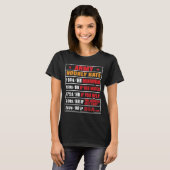 Funny Army Hourly Rate T-Shirt (Voorkant volledig)