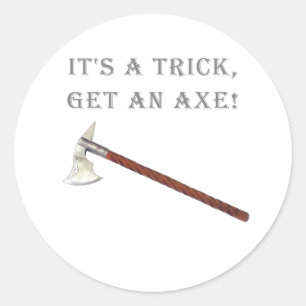 Funny Army of Darkness Trick Ax Movie Humor Ronde Sticker