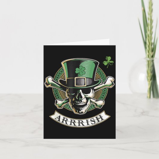 Funny Arrish Irish Rate St Patricks Day Rate Men G Kaart (Voorkant)