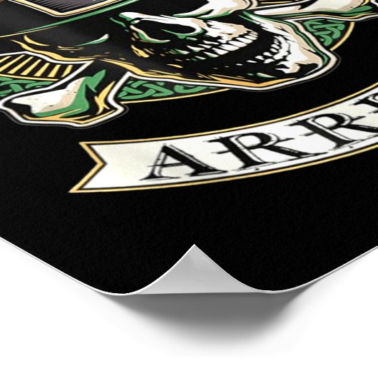 Funny Arrish Irish Rate St Patricks Day Rate Men G Poster (Hoek)