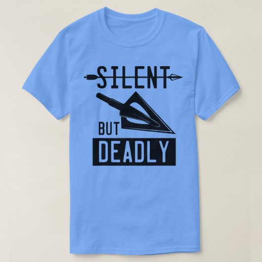 Funny Arrowiad Archery Silent, maar dood T-shirt (Design voorkant)