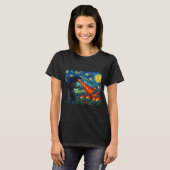 Funny Art Japanese Monster Kaiju In Van Gogh Starr T-shirt (Voorkant volledig)