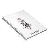 Funny art studen school gepersonaliseerd cadeau No Notitieboek (Rechterzijde)
