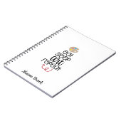 Funny art studen school gepersonaliseerd cadeau No Notitieboek (Linkerzijde)